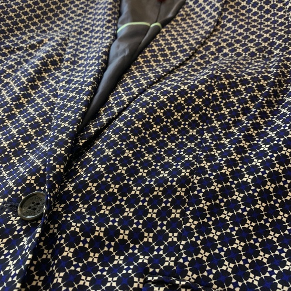 Vince Camuto Blue Pattern Blazer - Picture 4 of 8